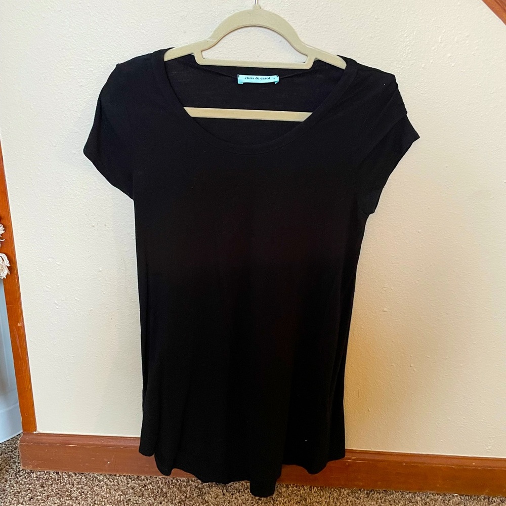 Small Chris & Carol Black Short Sleeve Shirt